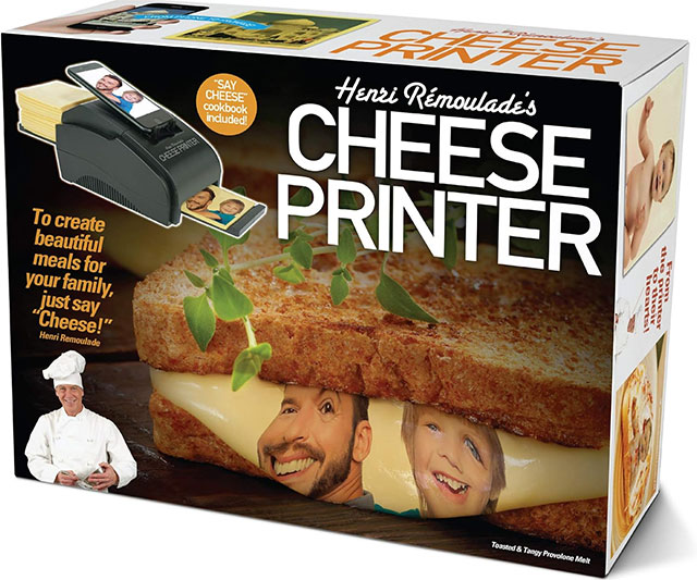 Cheese print gift box featuring a fun cheese-themed design, perfect for storing or gifting items with a cheesy twist.