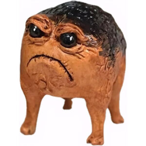 A grumpy frog statue from IGottaHaveItNow, perfect for adding a quirky touch to your garden or home decor.
