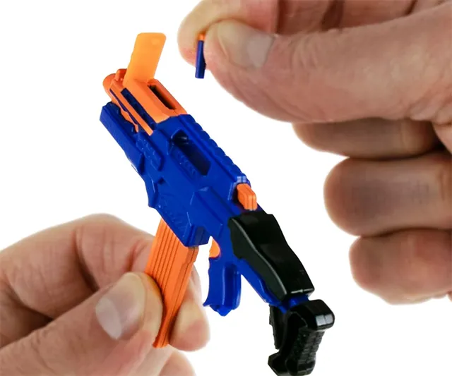 World’s smallest Nerf Elite 2.0 blasters set featuring three miniature toy guns with pump-action fun. Check it out on IGottaHaveItNow.