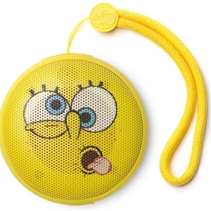 Speaqua SpongeBob SquarePants-themed waterproof Bluetooth speaker, small, portable, and perfect for beach or outdoor use.
