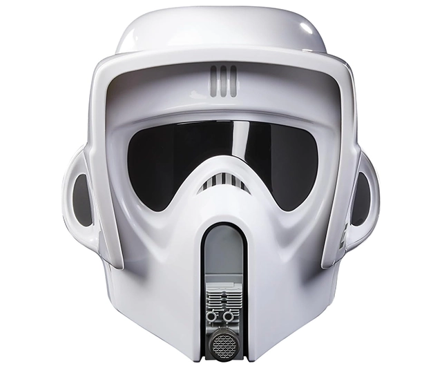 Star Wars Black Series Scout Trooper premium electronic helmet with sound effects, inspired by Return of the Jedi.